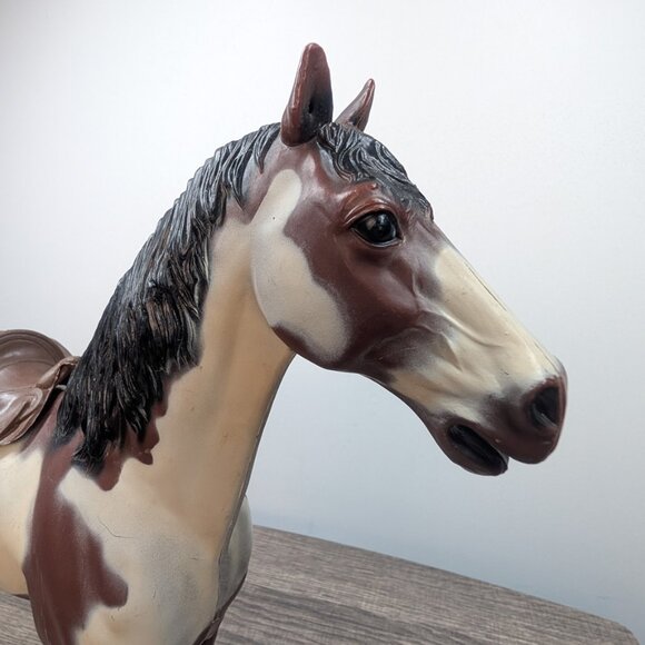 Vintage Mighty Viking Brave Erik Louis Marx 1970's with Marx Storm Cloud Horse - Picture 12 of 16